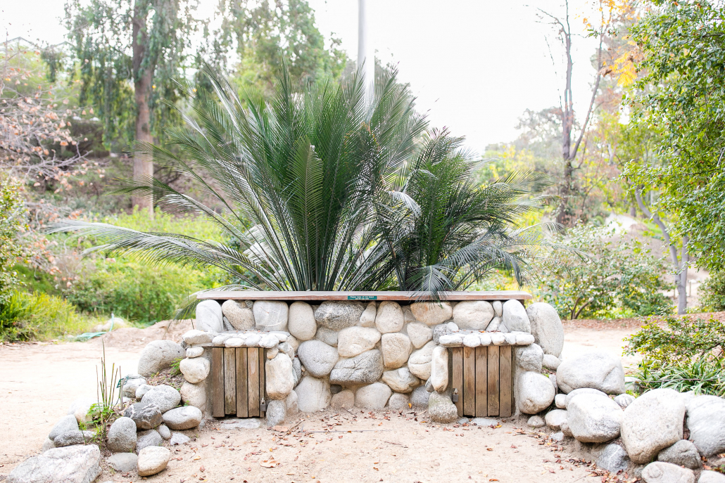 Hidden Whiteboard Inside The Beautiful Rock Formations Outdoor Amphitheater Event Space in Los Angeles